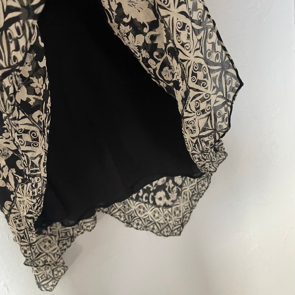 Vintage Charter Club Y2K 100% Silk Skirt Handkerchief Hem Floral Lined size 10 - Picture 7 of 9